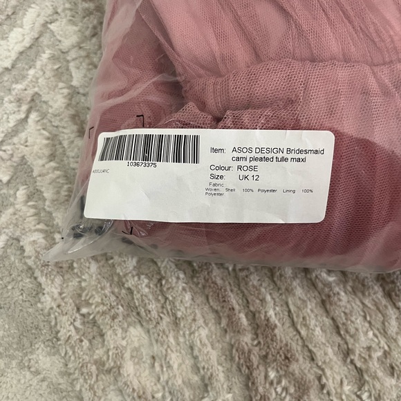 NWT ASOS Cami Tulle Maxi Rose - Picture 3 of 4